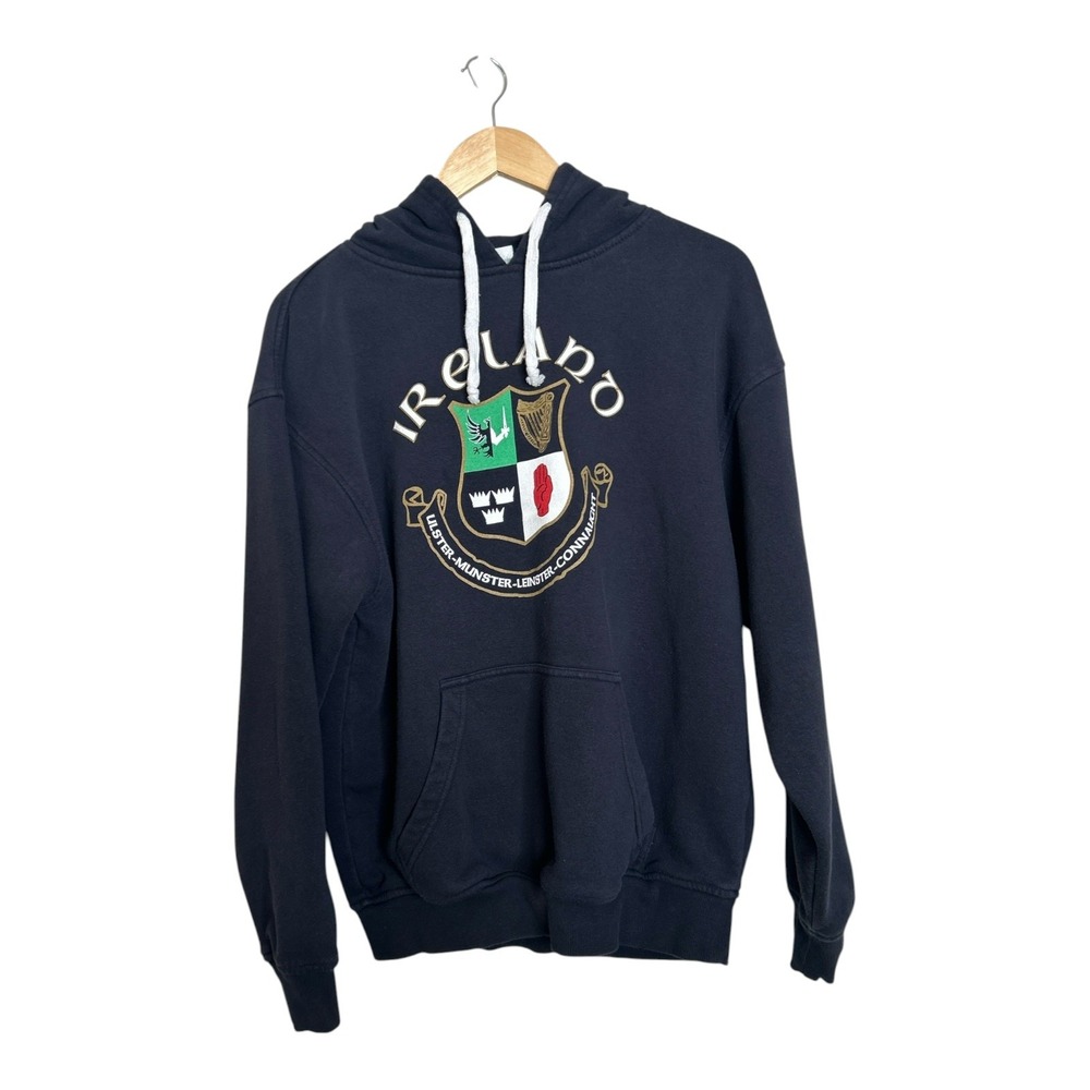 Lansdowne Mens Navy Ireland 4 Provinces Crest Pullover Hoodie L Unisex